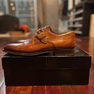 Men's Magnanni Shoes - Monk Strap - Brown